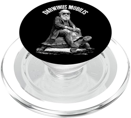 Lustige Charles Darwin Schildkröte Darwinus Mobilis Evolution PopSockets PopGrip für MagSafe von Grandio Design Funny Scientific Science Gifts