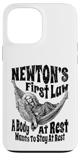 Lustige Physik Newtons erster Rechtskörper im Ruhezustand Wissenschaft Hülle für iPhone 13 Pro Max von Grandio Design Funny Scientific Science Gifts