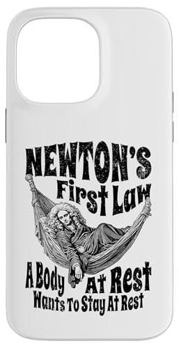 Lustige Physik Newtons erster Rechtskörper im Ruhezustand Wissenschaft Hülle für iPhone 14 Pro Max von Grandio Design Funny Scientific Science Gifts