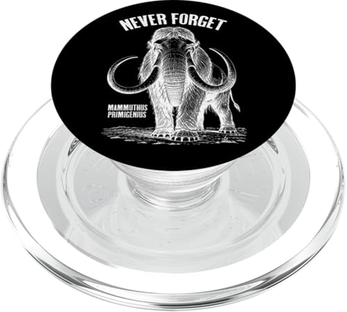 Mammoth Never Forget Mammuthus Primigenius Paläontology PopSockets PopGrip für MagSafe von Grandio Design Funny Scientific Science Gifts