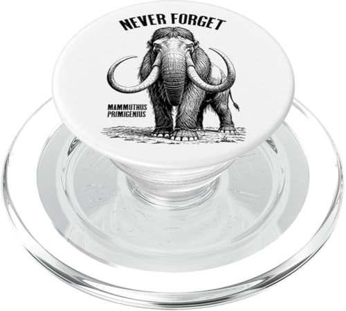Mammoth Never Forget Mammuthus Primigenius Paläontology PopSockets PopGrip für MagSafe von Grandio Design Funny Scientific Science Gifts