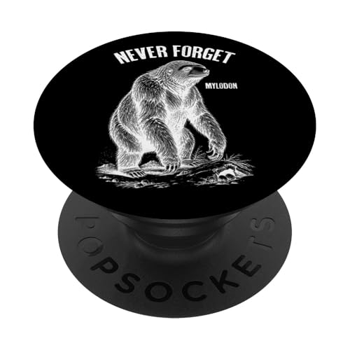 Mylodon Never Forget Riesiges Bodenfaultier Ausgestorbene Paläontologie PopSockets Klebender PopGrip von Grandio Design Funny Scientific Science Gifts