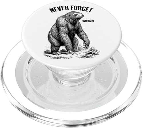 Mylodon Never Forget Riesiges Bodenfaultier Ausgestorbene Paläontologie PopSockets PopGrip für MagSafe von Grandio Design Funny Scientific Science Gifts