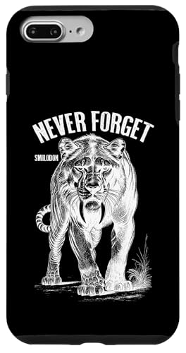 Smilodon Never Forget Säbelzahn Tiger Katze Paläontologie Hülle für iPhone 7 Plus/8 Plus von Grandio Design Funny Scientific Science Gifts