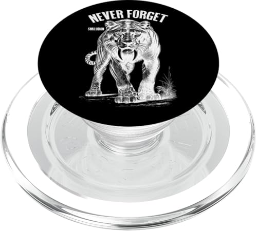 Smilodon Never Forget Säbelzahn Tiger Katze Paläontologie PopSockets PopGrip für MagSafe von Grandio Design Funny Scientific Science Gifts