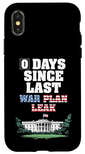 Null Tage seit Kriegsplan durchsickern sarkastische Politik im Weißen Haus Hülle für iPhone X/XS Null Tage seit Kriegsplan durchsickern sarkastische Politik im Weißen Haus Hülle für iPhone X/XS von Grandio Design Political Sarcasm Humor