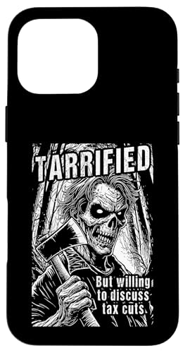 Tarrified Funny Gothic Horror Axt Tax Cuts Zombie Politik Hülle für iPhone 16 Pro Max Tarrified Funny Gothic Horror Axt Tax Cuts Zombie Politik Hülle für iPhone 16 Pro Max von Grandio Design Political Sarcasm Humor