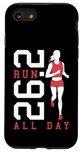Full Marathon Runner 26.2 Run All Day Running Women Zitat Hülle für iPhone SE (2020) / 7 / 8 von Grandio Design Running Marathon Runner Training