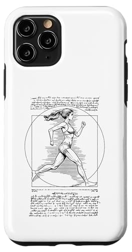 Läufer Vitruvian Frau Leonardo Da Vinci Running Girl Hülle für iPhone 11 Pro Läufer Vitruvian Frau Leonardo Da Vinci Running Girl Hülle für iPhone 11 Pro von Grandio Design Running Marathon Runner Training