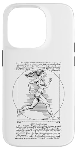 Läufer Vitruvian Frau Leonardo Da Vinci Running Girl Hülle für iPhone 14 Pro Läufer Vitruvian Frau Leonardo Da Vinci Running Girl Hülle für iPhone 14 Pro von Grandio Design Running Marathon Runner Training