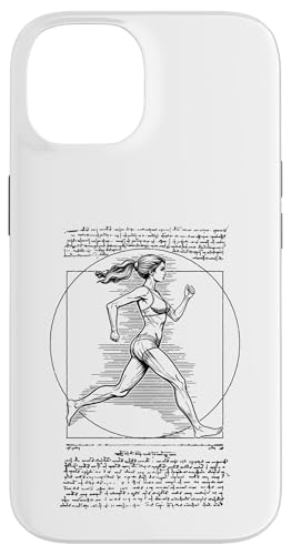 Läufer Vitruvian Frau Leonardo Da Vinci Running Girl Hülle für iPhone 14 Läufer Vitruvian Frau Leonardo Da Vinci Running Girl Hülle für iPhone 14 von Grandio Design Running Marathon Runner Training
