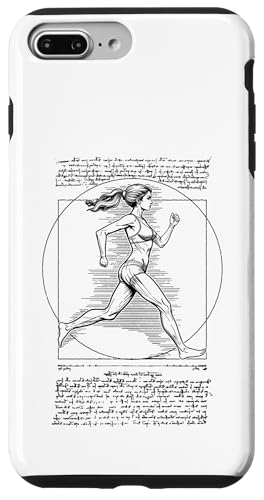 Läufer Vitruvian Frau Leonardo Da Vinci Running Girl Hülle für iPhone 7 Plus/8 Plus Läufer Vitruvian Frau Leonardo Da Vinci Running Girl Hülle für iPhone 7 Plus/8 Plus von Grandio Design Running Marathon Runner Training