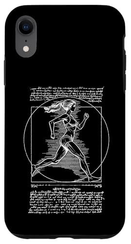Läufer Vitruvian Frau Leonardo Da Vinci Running Girl Hülle für iPhone XR Läufer Vitruvian Frau Leonardo Da Vinci Running Girl Hülle für iPhone XR von Grandio Design Running Marathon Runner Training