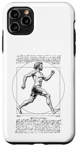 Läufer Vitruvian Man Leonardo Da Vinci Vintage Running Hülle für iPhone 11 Pro Max Läufer Vitruvian Man Leonardo Da Vinci Vintage Running Hülle für iPhone 11 Pro Max von Grandio Design Running Marathon Runner Training