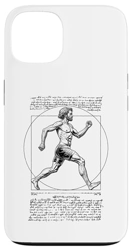 Läufer Vitruvian Man Leonardo Da Vinci Vintage Running Hülle für iPhone 13 Läufer Vitruvian Man Leonardo Da Vinci Vintage Running Hülle für iPhone 13 von Grandio Design Running Marathon Runner Training
