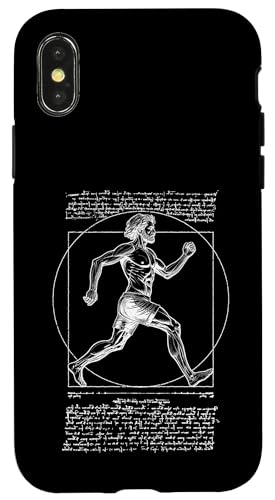 Läufer Vitruvian Man Leonardo Da Vinci Vintage Running Hülle für iPhone X/XS Läufer Vitruvian Man Leonardo Da Vinci Vintage Running Hülle für iPhone X/XS von Grandio Design Running Marathon Runner Training