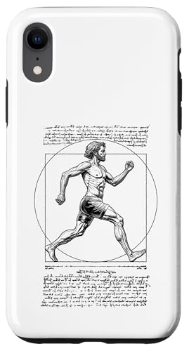 Läufer Vitruvian Man Leonardo Da Vinci Vintage Running Hülle für iPhone XR Läufer Vitruvian Man Leonardo Da Vinci Vintage Running Hülle für iPhone XR von Grandio Design Running Marathon Runner Training