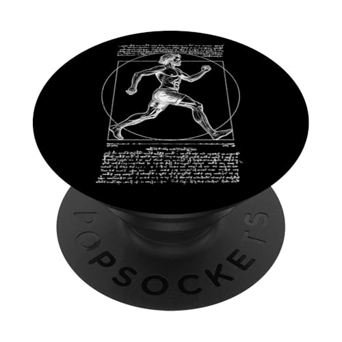 Läufer Vitruvian Man Leonardo Da Vinci Vintage Running PopSockets Klebender PopGrip Läufer Vitruvian Man Leonardo Da Vinci Vintage Running PopSockets Klebender PopGrip von Grandio Design Running Marathon Runner Training