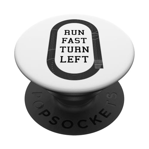 Run Fast Turn Left Track And Field Runner Running Zitat PopSockets Klebender PopGrip Run Fast Turn Left Track And Field Runner Running Zitat PopSockets Klebender PopGrip von Grandio Design Running Marathon Runner Training