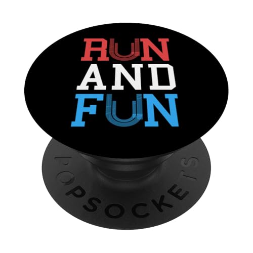 Run Fun Track and Field Runner Motivational Running Zitat PopSockets Klebender PopGrip Run Fun Track and Field Runner Motivational Running Zitat PopSockets Klebender PopGrip von Grandio Design Running Marathon Runner Training