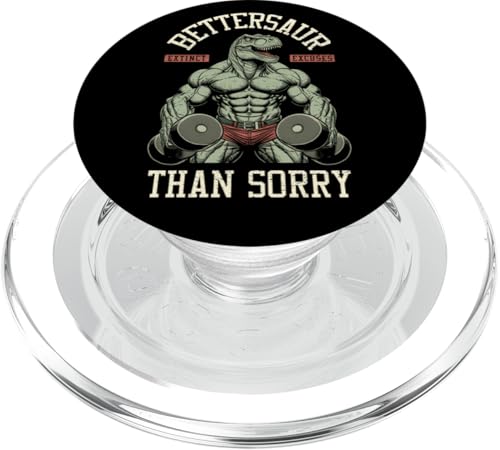 Dinosaurier Gym Bettersaur Better Sore Than Sorry Funny Trex PopSockets PopGrip für MagSafe Dinosaurier Gym Bettersaur Better Sore Than Sorry Funny Trex PopSockets PopGrip für MagSafe von Grandio Design Sports Training And Fitness