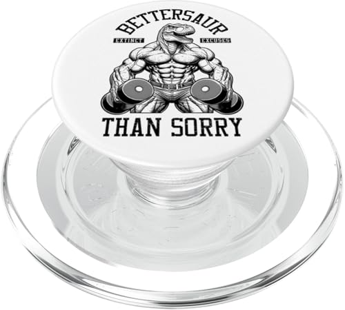 Dinosaurier Gym Bettersaur Better Sore Than Sorry Funny Trex PopSockets PopGrip für MagSafe Dinosaurier Gym Bettersaur Better Sore Than Sorry Funny Trex PopSockets PopGrip für MagSafe von Grandio Design Sports Training And Fitness