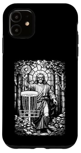 Disc Golf Jesus Christus Buntglas Waldkorb Golfer Hülle für iPhone 11 von Grandio Design Sports Training And Fitness