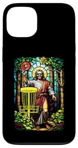 Disc Golf Jesus Christus Buntglas Waldkorb Golfer Hülle für iPhone 13 von Grandio Design Sports Training And Fitness
