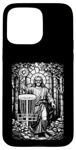 Disc Golf Jesus Christus Buntglas Waldkorb Golfer Hülle für iPhone 15 Pro Max Disc Golf Jesus Christus Buntglas Waldkorb Golfer Hülle für iPhone 15 Pro Max von Grandio Design Sports Training And Fitness