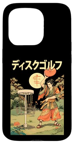 Disc Golfkorb Samurai Vintage Japanischer Golfer Kanji Hülle für iPhone 15 Pro von Grandio Design Sports Training And Fitness