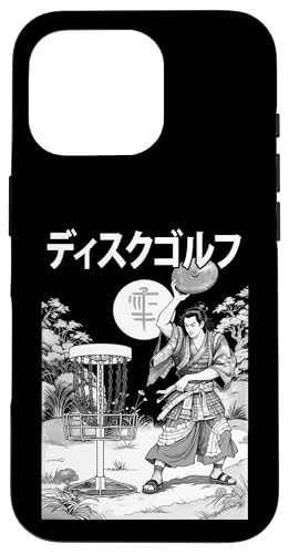 Disc Golfkorb Samurai Vintage Japanischer Golfer Kanji Hülle für iPhone 16 Pro Disc Golfkorb Samurai Vintage Japanischer Golfer Kanji Hülle für iPhone 16 Pro von Grandio Design Sports Training And Fitness