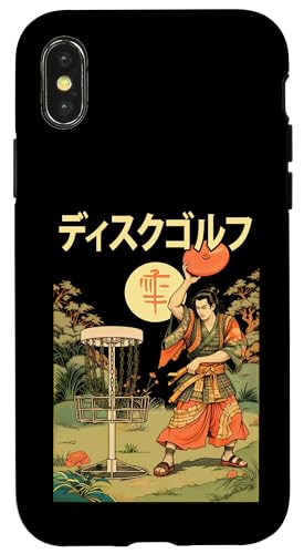 Disc Golfkorb Samurai Vintage Japanischer Golfer Kanji Hülle für iPhone X/XS von Grandio Design Sports Training And Fitness