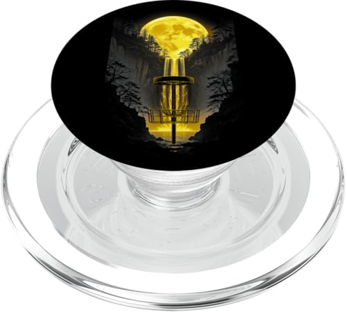 Discgolf-Spieler, lustiger Wald, Mond, Wasserfall, Korb, Bäume PopSockets PopGrip für MagSafe Discgolf-Spieler, lustiger Wald, Mond, Wasserfall, Korb, Bäume PopSockets PopGrip für MagSafe von Grandio Design Sports Training And Fitness