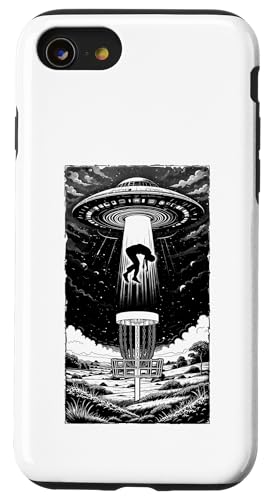 Discgolf UFO Lustiger Korb mit fliegender Untertasse, Alien-Entführung Hülle für iPhone SE (2020) / 7 / 8 von Grandio Design Sports Training And Fitness