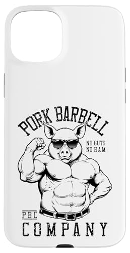 Pork Barbell Company Lustiges Fitnessstudio Buff Pig Bodybuilding Fitness Hülle für iPhone 15 Plus von Grandio Design Sports Training And Fitness