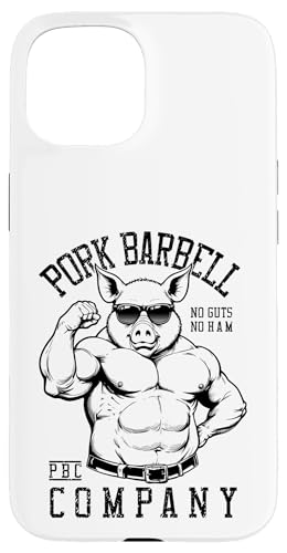 Pork Barbell Company Lustiges Fitnessstudio Buff Pig Bodybuilding Fitness Hülle für iPhone 15 von Grandio Design Sports Training And Fitness