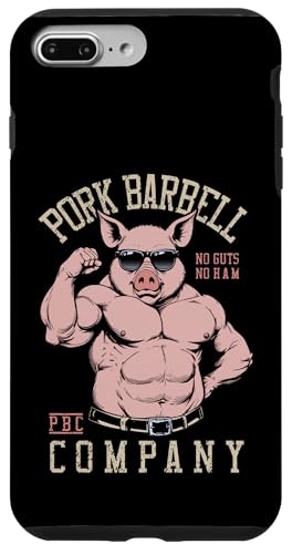Pork Barbell Company Lustiges Fitnessstudio Buff Pig Bodybuilding Fitness Hülle für iPhone 7 Plus/8 Plus von Grandio Design Sports Training And Fitness