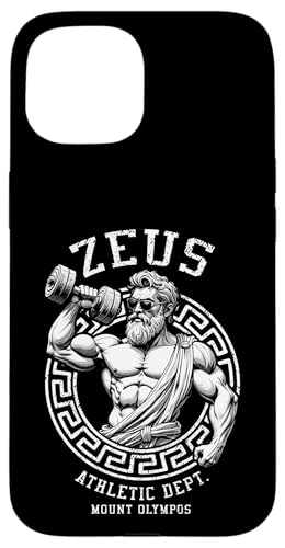 Zeus Gym Athletic Department Lustiger griechischer Gott Workout Muskel Hülle für iPhone 15 Zeus Gym Athletic Department Lustiger griechischer Gott Workout Muskel Hülle für iPhone 15 von Grandio Design Sports Training And Fitness