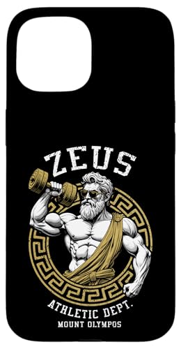 Zeus Gym Athletic Department Lustiger griechischer Gott Workout Muskel Hülle für iPhone 15 Zeus Gym Athletic Department Lustiger griechischer Gott Workout Muskel Hülle für iPhone 15 von Grandio Design Sports Training And Fitness