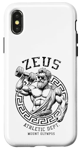 Zeus Gym Athletic Department Lustiger griechischer Gott Workout Muskel Hülle für iPhone X/XS Zeus Gym Athletic Department Lustiger griechischer Gott Workout Muskel Hülle für iPhone X/XS von Grandio Design Sports Training And Fitness