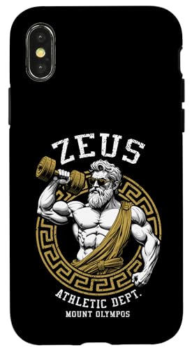 Zeus Gym Athletic Department Lustiger griechischer Gott Workout Muskel Hülle für iPhone X/XS Zeus Gym Athletic Department Lustiger griechischer Gott Workout Muskel Hülle für iPhone X/XS von Grandio Design Sports Training And Fitness