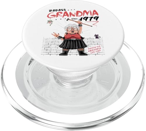 Badass Grandma Since 1979 46 Years Strong and Vintage Style PopSockets PopGrip für MagSafe von Grandma Rocking Life Since Ever
