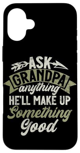 Frag Opa alles, er wird sich etwas ausdenken, gutes Opa. Hülle für iPhone 16 Plus Frag Opa alles, er wird sich etwas ausdenken, gutes Opa. Hülle für iPhone 16 Plus von Grandpa Granddad Funny Father's Day Men Apparel