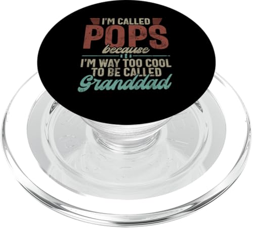 Ich werde Pops genannt, weil ich zu cool bin, um Opa genannt zu werden PopSockets PopGrip für MagSafe Ich werde Pops genannt, weil ich zu cool bin, um Opa genannt zu werden PopSockets PopGrip für MagSafe von Grandpa Granddad Funny Father's Day Men Apparel