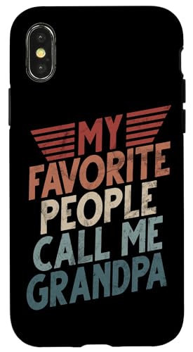 Meine Lieblingsleute nennen mich Opa Retro Granddad Father Hülle für iPhone X/XS von Grandpa Granddad Funny Father's Day Men Apparel