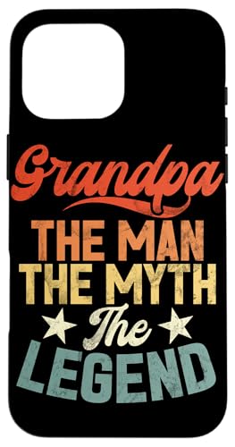 Opa Der Mann Der Mythos Die Legende Retro-Opa Pops Hülle für iPhone 16 Pro Max von Grandpa Granddad Funny Father's Day Men Apparel