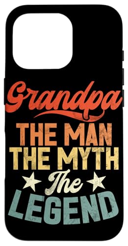 Opa Der Mann Der Mythos Die Legende Retro-Opa Pops Hülle für iPhone 16 Pro Opa Der Mann Der Mythos Die Legende Retro-Opa Pops Hülle für iPhone 16 Pro von Grandpa Granddad Funny Father's Day Men Apparel