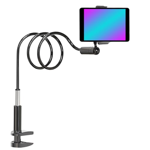 Grantop Schwanenhals Tablet Halterung für Bett,Verstellbare Handyhalterung Bett, 360°Flexible Schwanenhals Tablet Halterung,Schwanenhals Tablet Halterung Bett,für 5-13 Zoll Handys und Tablets von Grantop