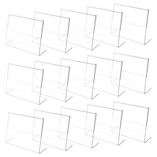 Acryl Etikettenhalter, 15pcs Etikettenträger 10x8cm, Preisschilder Aufsteller Tischaufsteller Dachform, Schräg Visitenkarten Display, Mini Schild Display, Namenskarten Halter Transparent Acryl Etikettenhalter, 15pcs Etikettenträger 10x8cm, Preisschilder Aufsteller Tischaufsteller Dachform, Schräg Visitenkarten Display, Mini Schild Display, Namenskarten Halter Transparent von Granvoo