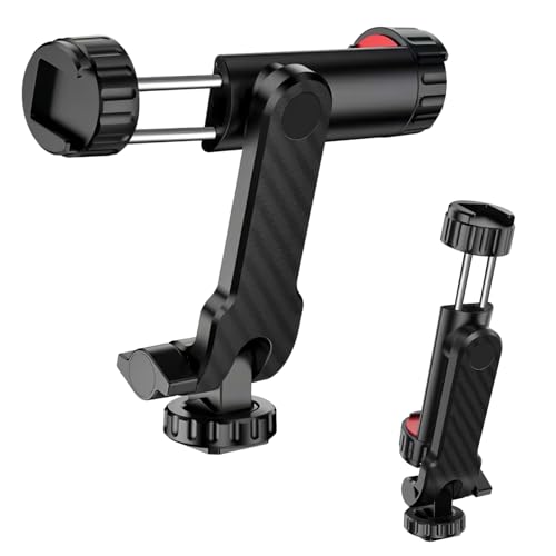 Handyhalterung Stativ, 360°/180° Drehbare Handy Stativhalterung, Handy Klemme Stativ mit 2 Kaltschuh & 1/4" Gewinde, Verstellbare Handy Stativadapter, Smartphone Halterungsadapter, Phone Mount Adapter von Granvoo